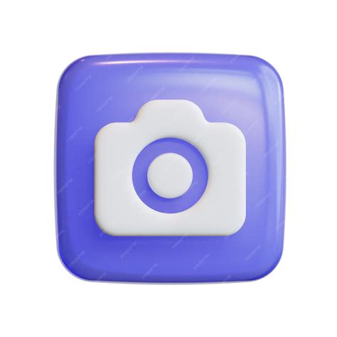 Premium PSD | 3D camera User interface icons with tile cute icons high ...