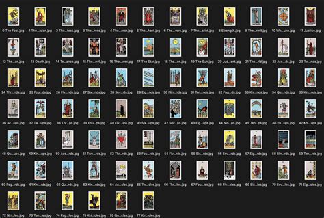 Borderless Rider Waite Smith Full Tarot Deck 78 Cards Instant Etsy Uk