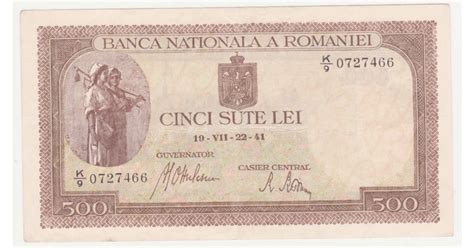 Bancnota Romania Lei Vii Filigran Bnr