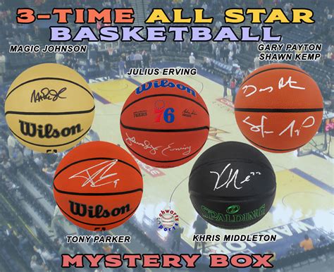 3 Time ALL STAR Signed Basketball Mystery Box Series 12 Limited To