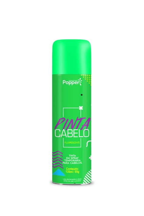 Spray Verde Para Cabelo - Tinta Spray Fluorescente para Cabelo - Verde - Emfantasy