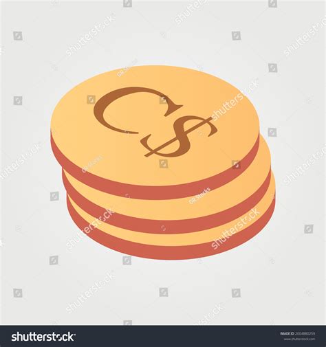 Nicaraguan Nicaragua Currency Symbol Coin Isometric Stock Vector ...