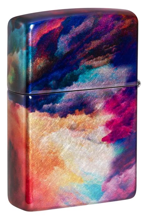 Zippo Tie Dye Design 540 Tumbled Chrome Windproof Lighter Zippo Usa