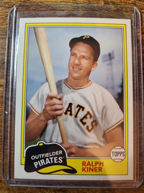 Topps Archives Ralph Kiner Style Pittsburgh Pirates Ebay