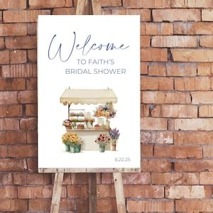 She S Off The Market Bridal Shower Sign Trending Floral Welcome Poster