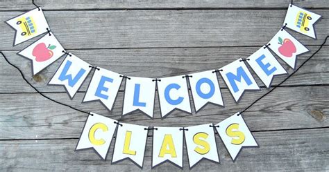 PDF: Welcome Class Banner/bunting for Teachers Instant Download - Etsy