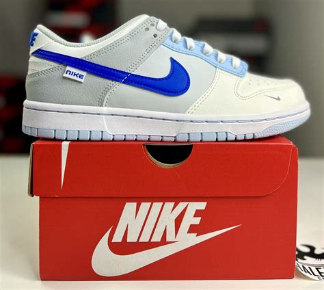 New Nike Dunk Low Ivory Hyper Royal Gs Grade Sizes Y Y