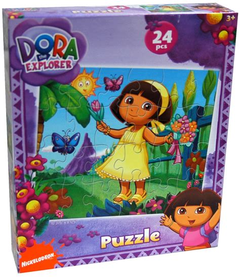 Buy Dora the Explorer 24-Piece Jigsaw Puzzle, Dora with Flowers Online ...