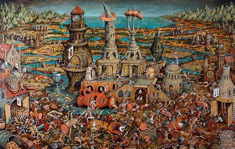 Wallpaper K Megastructures Cities Hieronymus Bosch Style Ai