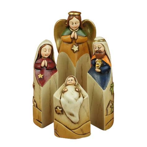 Nativity Wood Color Figurines - Buy Resin Religious Nativity,Nativity ...