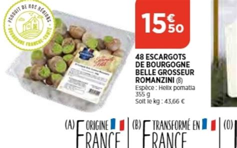 Promo 48 Escargots De Bourgogne Belle Grosseur Romanzini Chez Bi1