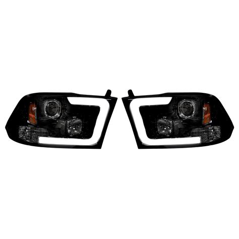 Dodge Ram 25003500 10 18 Projector Headlights Oled Halos And Drl In Smo