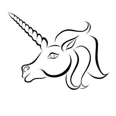 Unicorn Head Outline Vector Art, Icons, and Graphics for Free Download