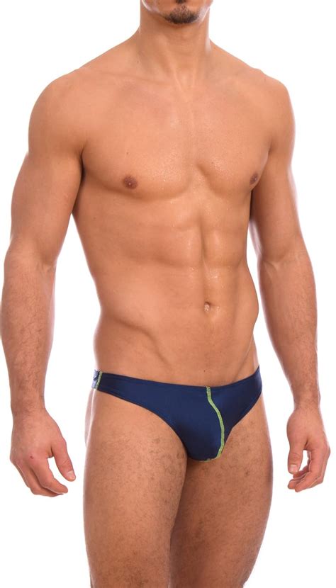 Swimwear Gary Majdell Sport Mens Solid Contrast Stitch Thong Swimsuit