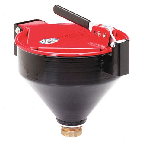 NEW PIG Drum Funnel,Steel,13 in. H,Red - 45GN89|DRM1125-RD-NPT - Grainger