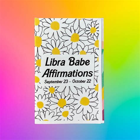 Libra Babe Affirmations Zine Zodiac Affirmation Mini Zine Series Etsy