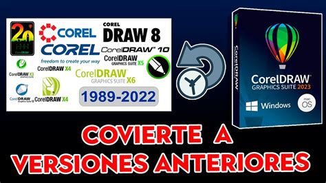 Cómo Convertir archivos de Corel 2023 a versiones mas antiguas YouTube