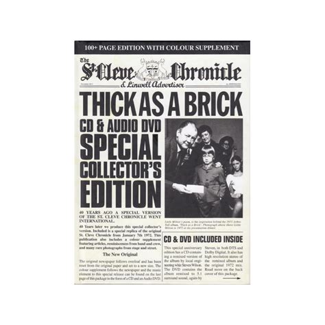 Jethro Tull Thick As A Brick 50th Anniversary Edition Cd Dvd