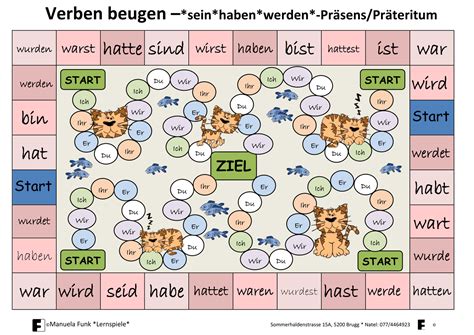 A3 Spiel Verben Beugen 3 Unterrichtsmaterial Im Fach Deutsch