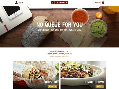 Chipotle Web Bag Layouts by Stephan Simorka on Dribbble