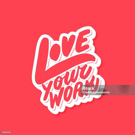 Love Your Work Vector Handwritten Lettering Stock Illustration