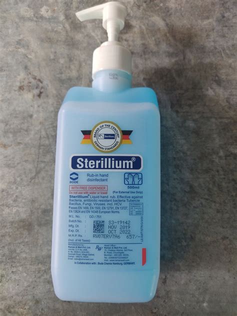 Sterillium Hand Sanitizer 500 Ml Packaging Size 1500ml Bottles At