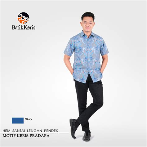 Hem Santai Batik Lengan Pendek Motif Keris Pradapa Batik Keris Online