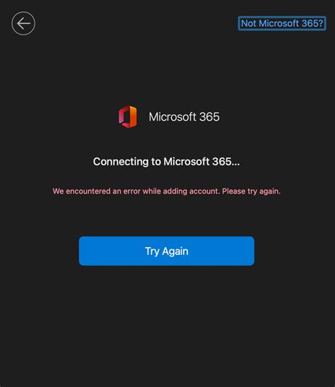 Can T Add An Office 365 Email Account To Outlook For Mac Microsoft Community