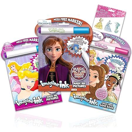 Amazon Disney Princess Magic Ink Coloring Book Set Bundle Of