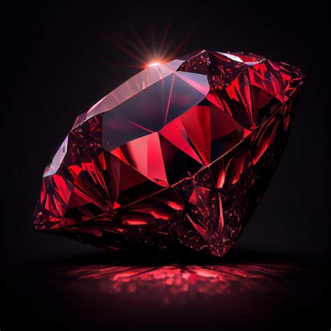 Premium Photo Crystal Ruby Gem Isolated On Black Background