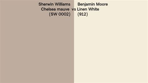 Sherwin Williams Chelsea Mauve SW 0002 Vs Benjamin Moore Linen White