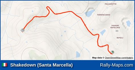 Shakedown Santa Marcella Stage Map Rally Del Brunello Cirt