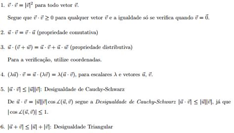 Produto Escalar Vetores E Produtos Vetoriais