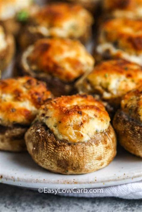 Air Fryer Stuffed Mushrooms Appetizer Or Side Dish Easy Low Carb