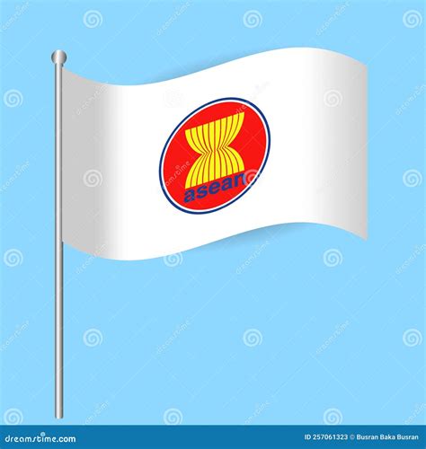 Flag Of Asean Association Of Southeast Asian Nations And International