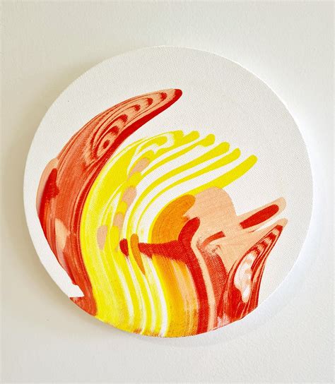 Circle Acrylic Painting on Canvas Original // Bright // Bold - Etsy