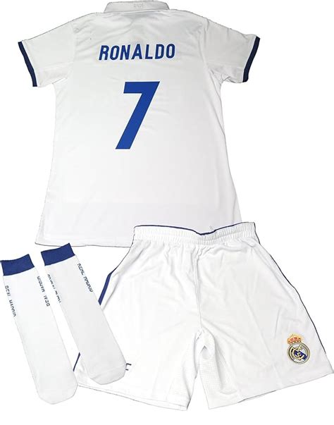 CONJUNTO REAL MADRID NIÑO CON DORSAL DE CRISTIANO RONALDO 1º EQUIPACION