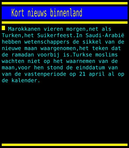 Nos Teletekst On Twitter Kort Nieuws Binnenland