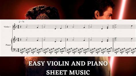 Star Wars Across The Stars Love Theme Easy Violin And Piano Sheet