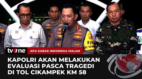 Konferensi Pers Kapolri Dan Menhub Soal Kecelakaan Maut Di Tol Cikampek