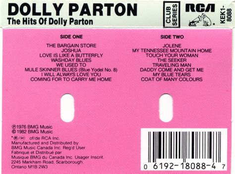 The Hits Of Dolly Parton By Dolly Parton 1975 Tape Rca Victor