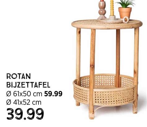 Rotan Bijzettafel Cm Aanbieding Bij Xenos