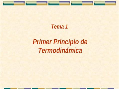 Ppt Tema Primer Principio De Termodin Mica Contenido Trabajo