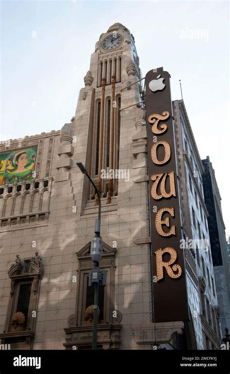 The Art Deco Tower Theater On Broadway In Downtown Los Angeles