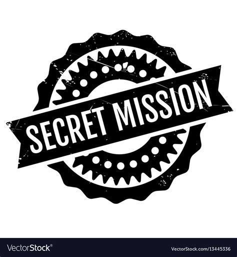 Secret Mission Rubber Stamp Royalty Free Vector Image