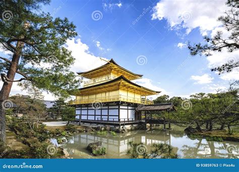 Beautiful Architecture Of Kinkakuji Temple In Osaka Japan Stock Image