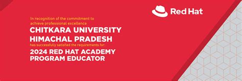 Chitkara University Honoured With 2024 Red Hat Academy Programme