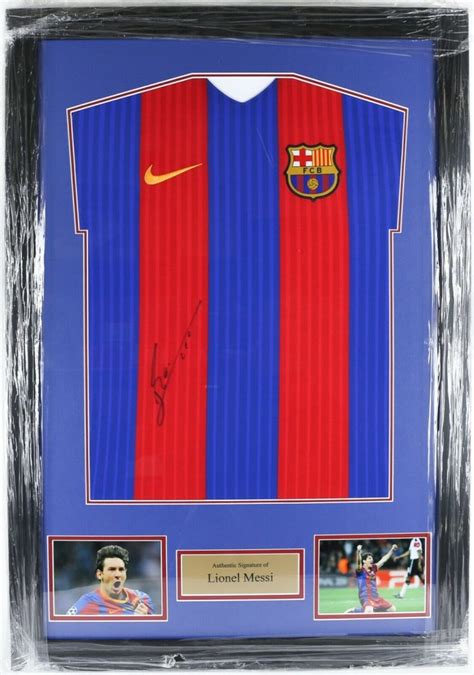 Lionel Messi - Signed Autograph Barcelona Home Football Kit Shirt — PM ...