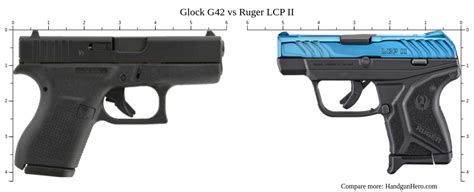 Glock G Vs Ruger Lcp Ii Size Comparison Handgun Hero