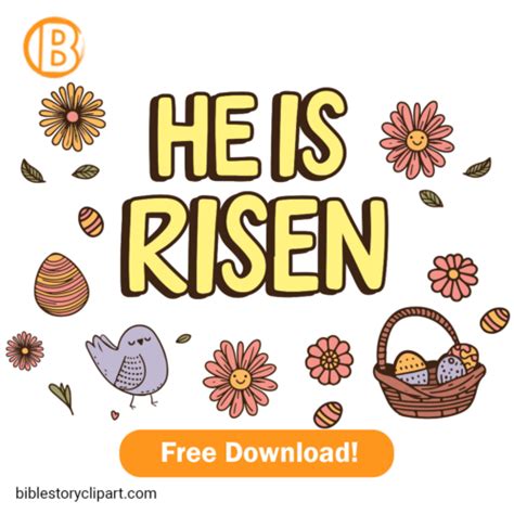 He is Risen Clip Art Images - Bible Story Clipart